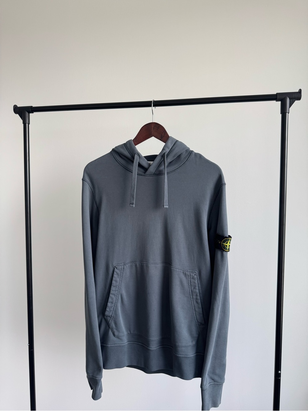 Stone Island Gray Patch Hoodie
